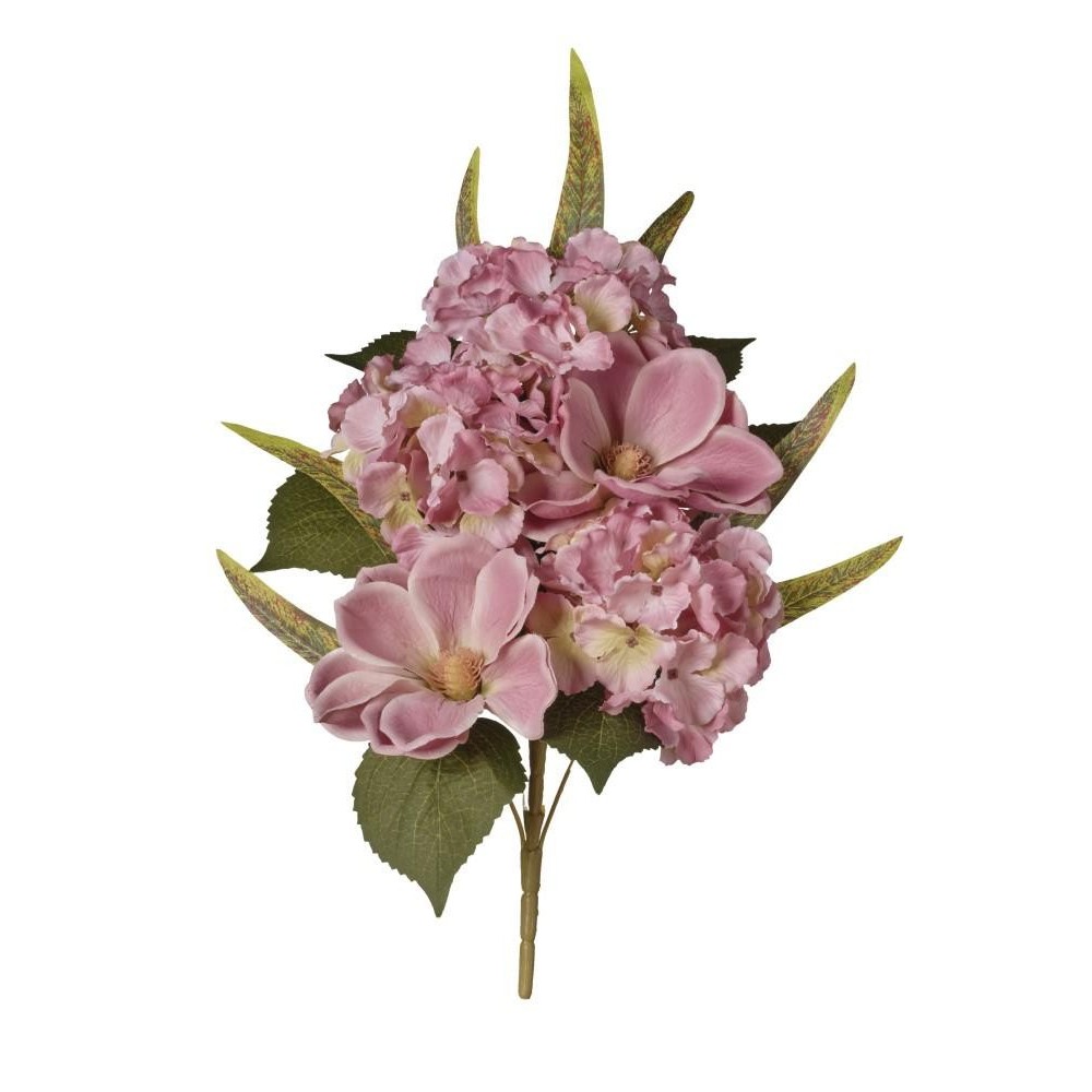 MAZZO FRONT. MAGNOLIE ORTENSIE X5 CM.43 LAVANDA